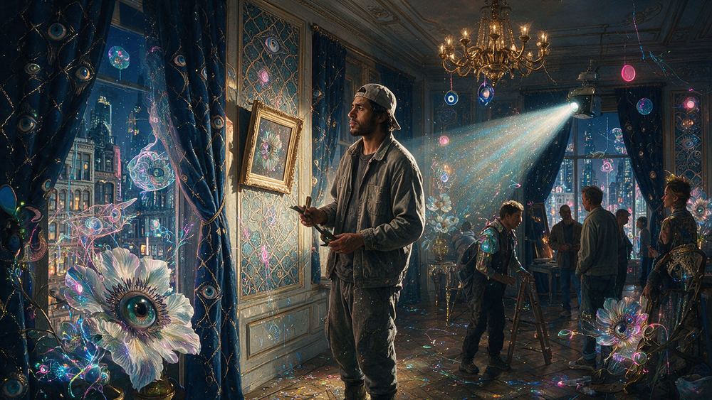 Farhan Mirza, a man hanging forty frames in a night