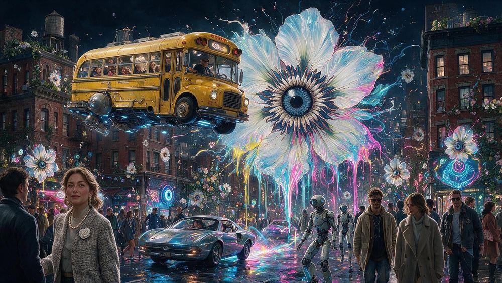 The School Bus Route Nine Sky