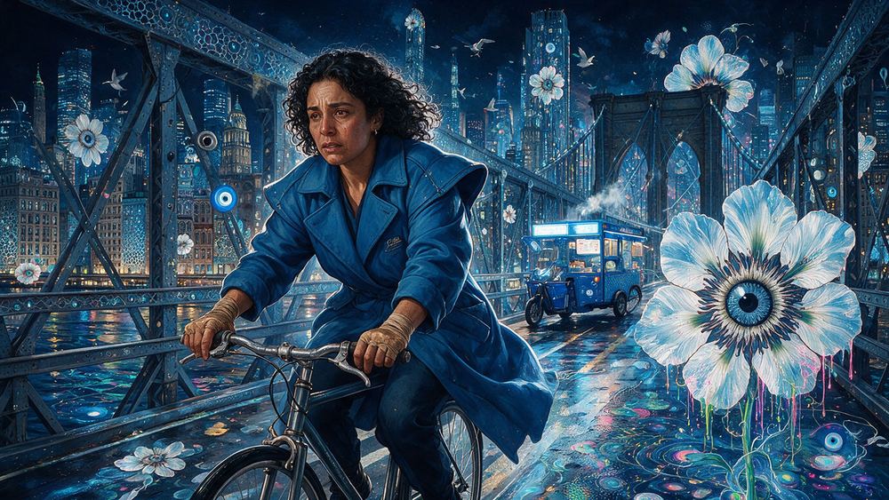 Salma Mansour, a halal cart operator whose line starts at midnight