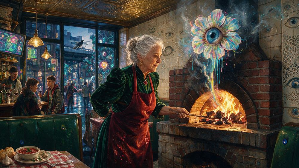 Colleen Vitale, a nonna who still comes in to check the sauce