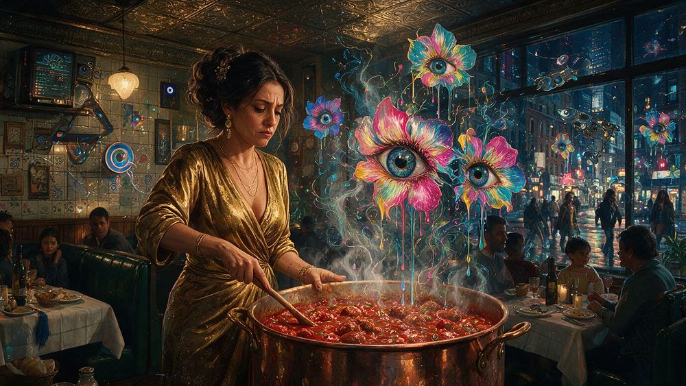 Leyla Demir, a woman who makes the Sunday gravy for a room of eighty