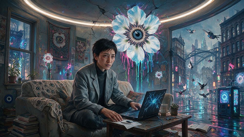 Karma Abdrakhmanov, a content moderator on a queue that never empties