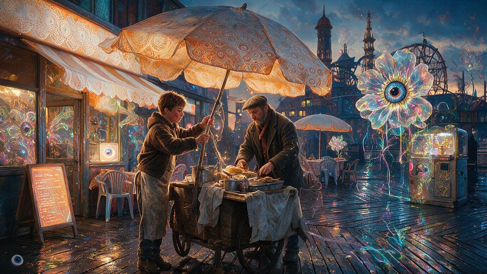 Eli Rosenblatt, a boy helping his father on the cart before school
