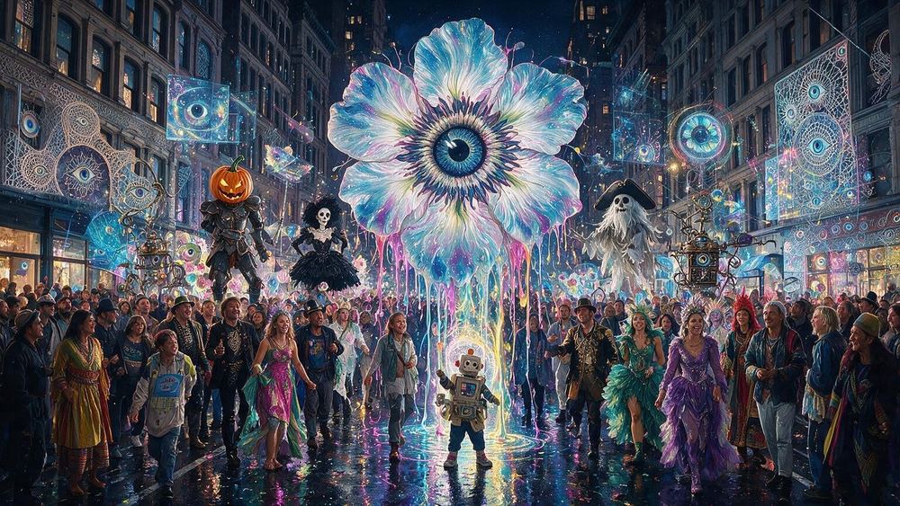The Halloween Parade in the Village