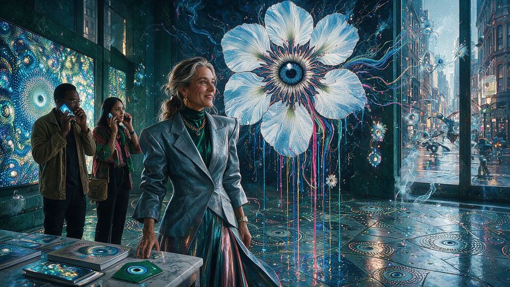 Milena Zielinski, a collector who bought the piece that got thrown off the platform