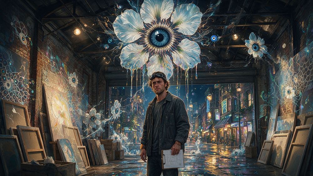 Avi Silverstein, a man whose piece is hung badly and will not say anything