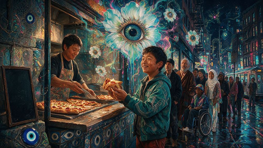 Dorje Tsering, a boy who folds his first slice correctly and is proud of it
