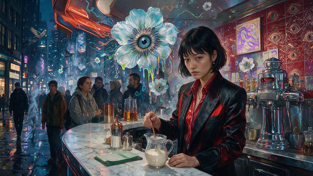 Min-seo Seo, a woman behind a 1925 soda fountain on Lexington