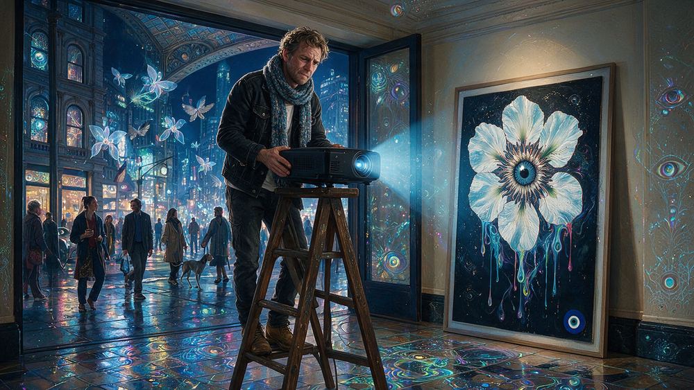 Sal Moran, a technician whose projector will not focus