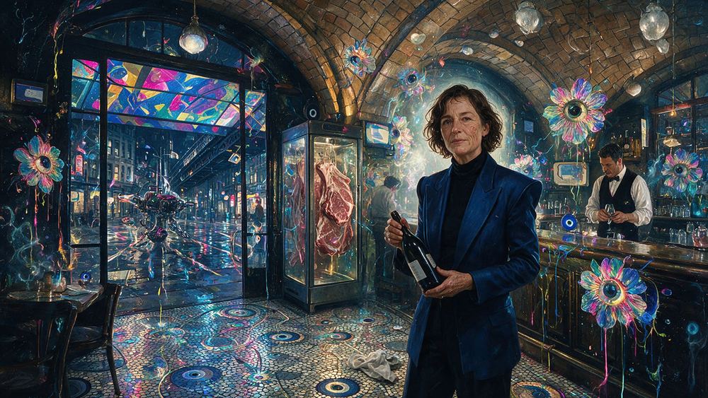 Nuala Achterman, a woman who polishes a mosaic floor before the room opens