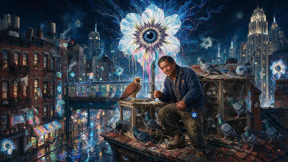 The Falcon and the Pigeon Keeper