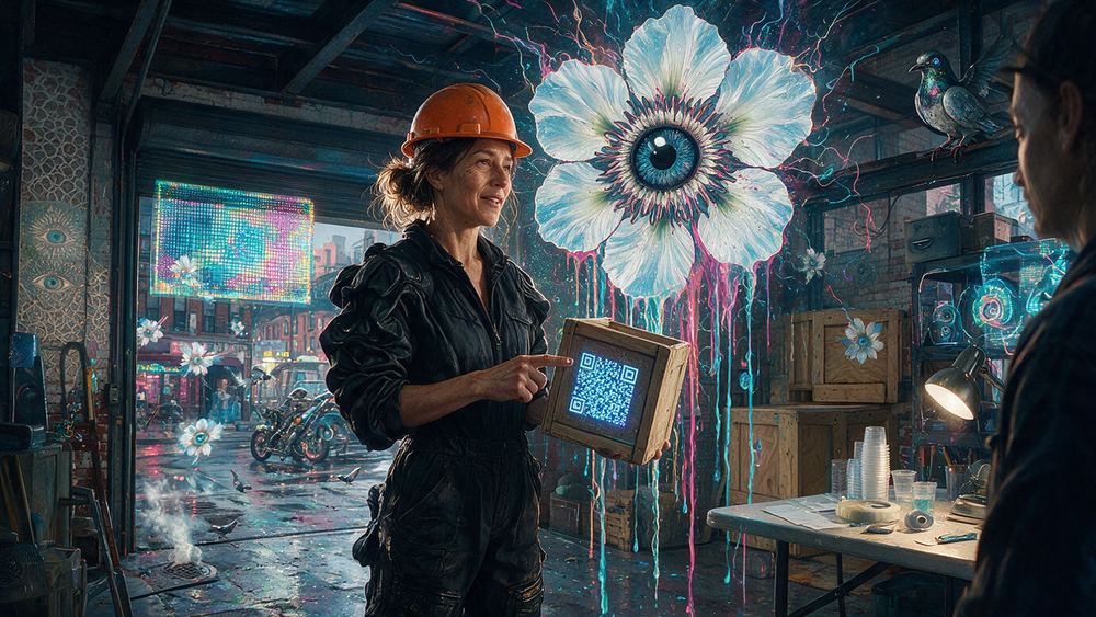 Radmila Kaczmarek, a preparator building crates for digital work