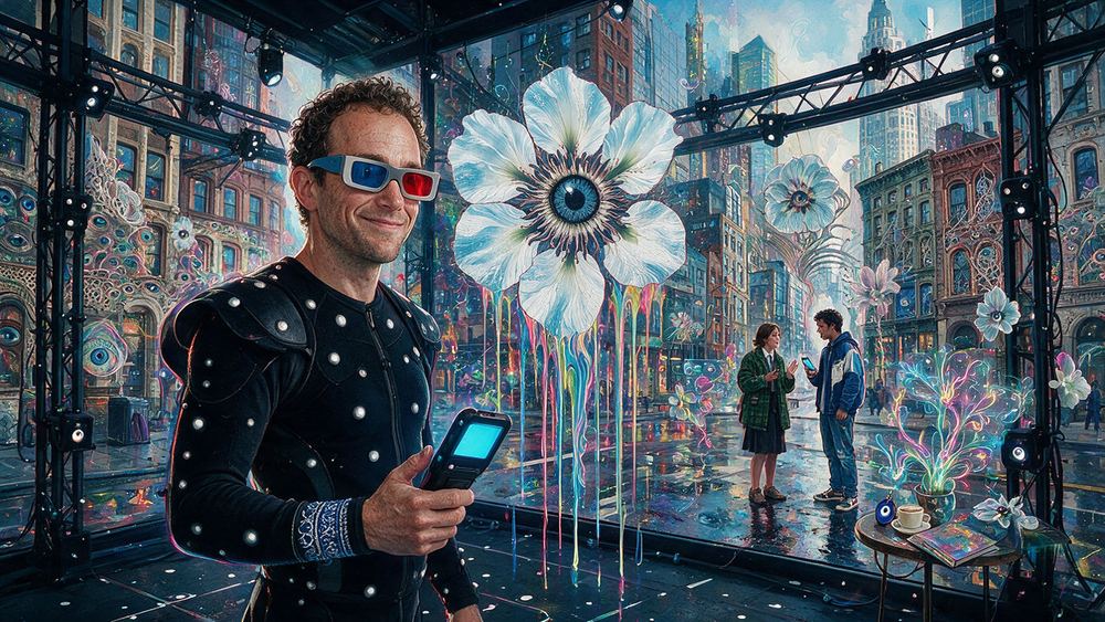 Yosef Halpern, a man who wears red and cyan glasses to check the depth