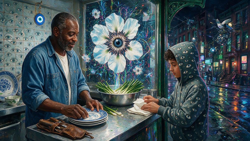 Jermaine Mabry, a dishwasher who has worked in the same corner for eighteen years