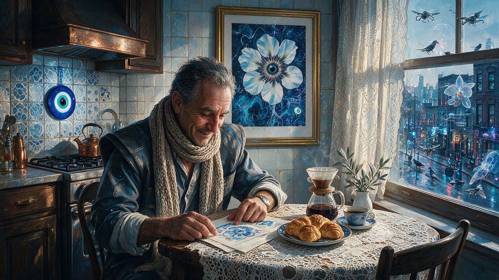 Farid Haddad, a man who buys only from artists he has met