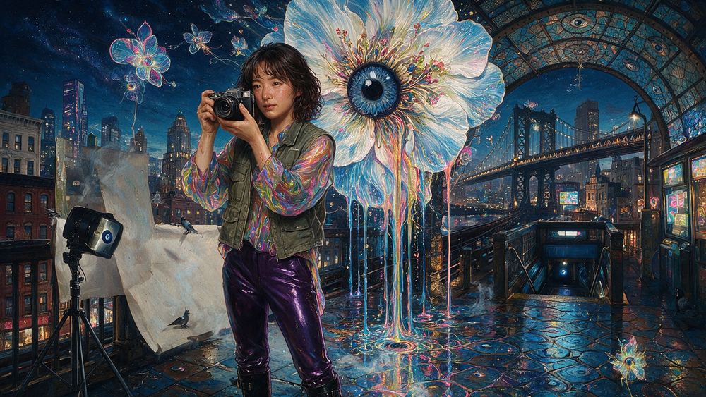 Eun-ji Yamashita, a portrait photographer in Harlem with a paper backdrop