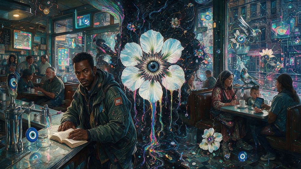 Andre Mabry, a busboy on the overnight who reads between tables