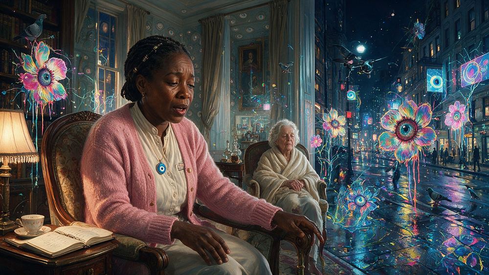 Halima Achebe, a dementia care specialist who plays one song every day
