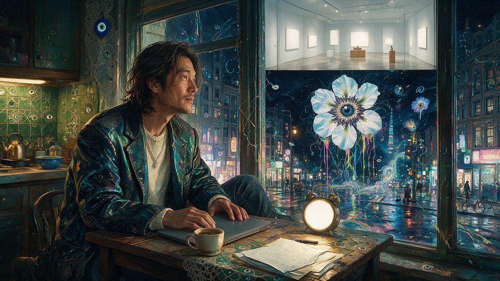 Bo Nakamura, a man who walks the block during the countdown because he cannot watch