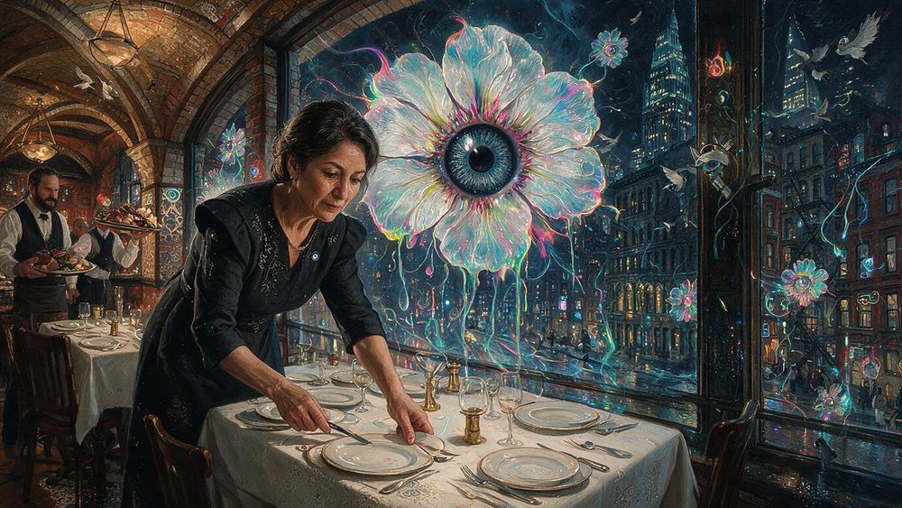Hoda Sabbagh, a woman who lays every table with the same measured spacing