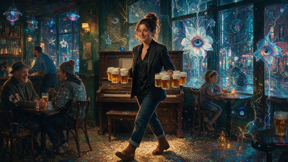 Layal Ozturk, a woman who runs the back room where the songs happen
