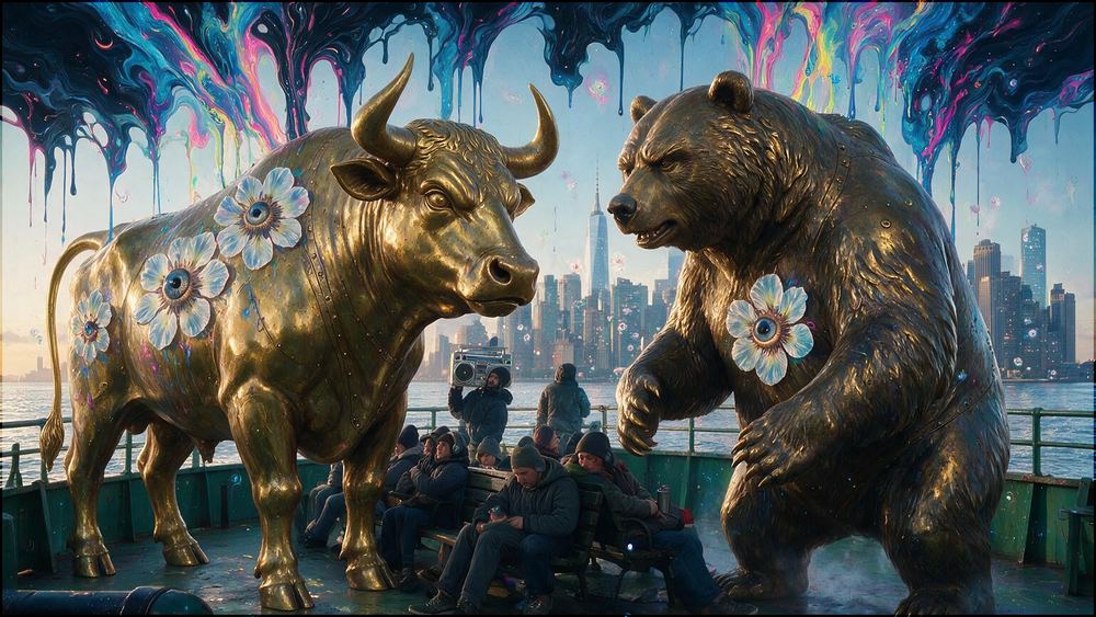 The Bull and Bear on the Ferry