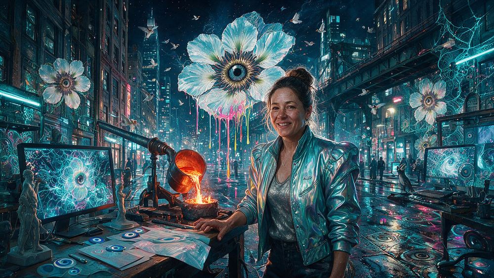 Maribel Villalobos, a woman who renders whole worlds at night in a Midtown effects house