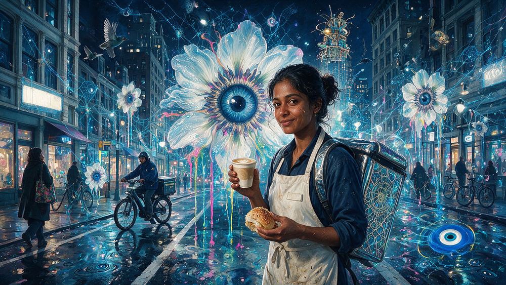 Kavitha Narayanan, a barista who is the first face four hundred people see
