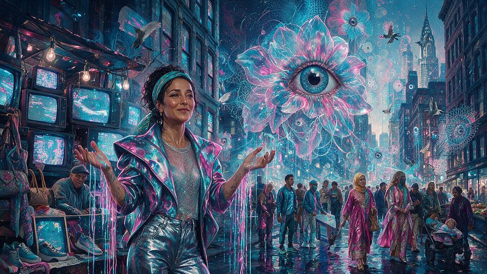 Eileen Castellano, a woman who pixel sorts the skyline until it drips