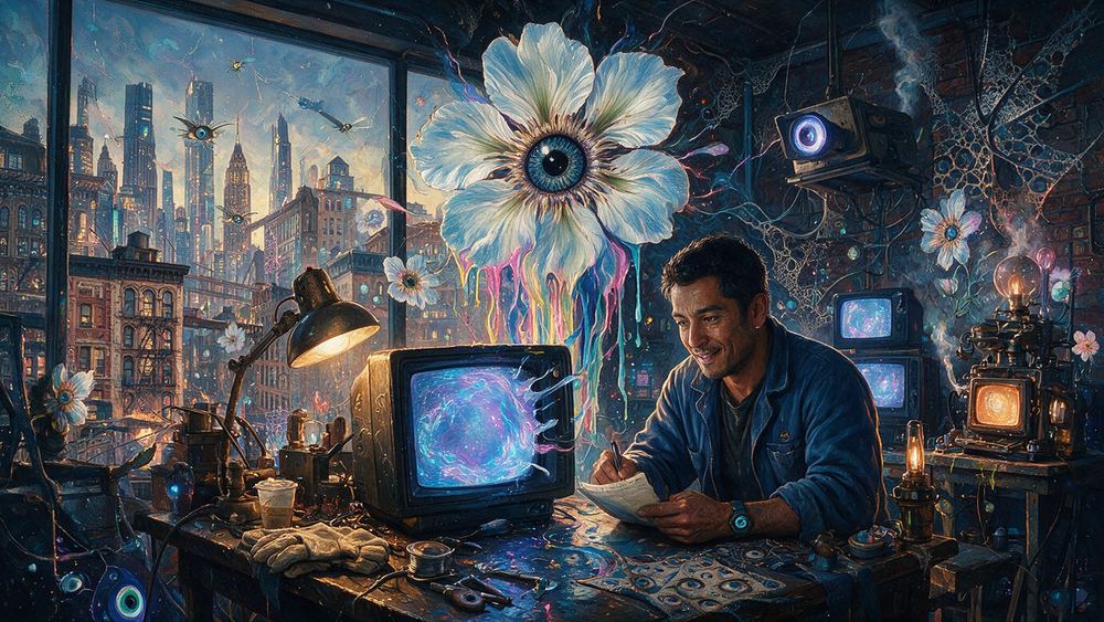 Rinchen Bautista, a CRT repairman in a Bushwick basement who keeps the tubes alive for artists