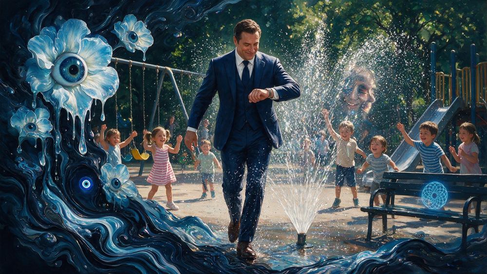 The Suit in the Sprinkler
