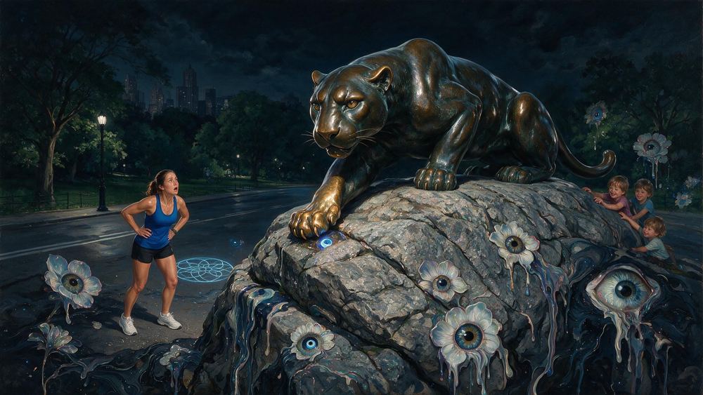 The Panther on the Rocks