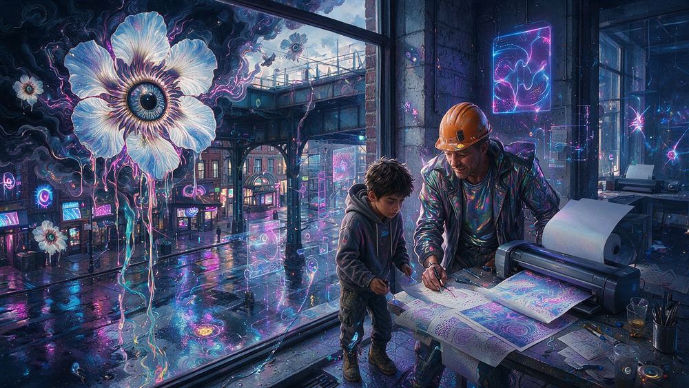 Octavio Trejo, a man teaching a teenager to write their first generator
