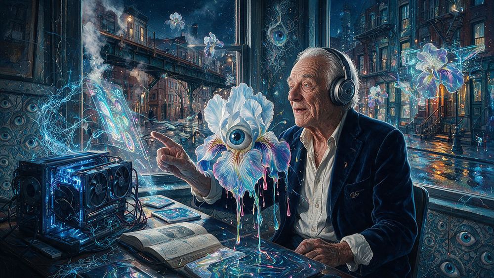 Andre Wilkes, an eighty four year old who was in the room when computer art began