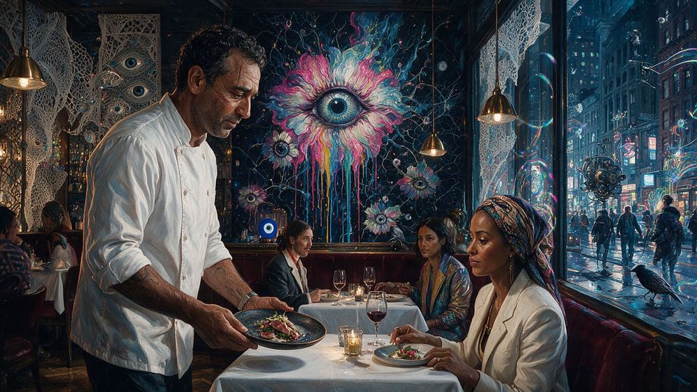 Hakim Bakhtiari, a chef being asked about the narrative instead of the food