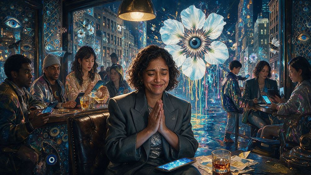Nusrat Raghunathan, a woman whose whole group chat is on the same table for once