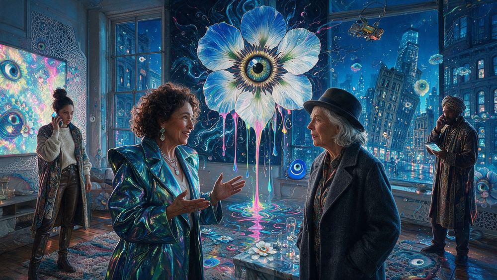Consuelo Villanueva, a collector who spends a fixed share of every sale on other artists