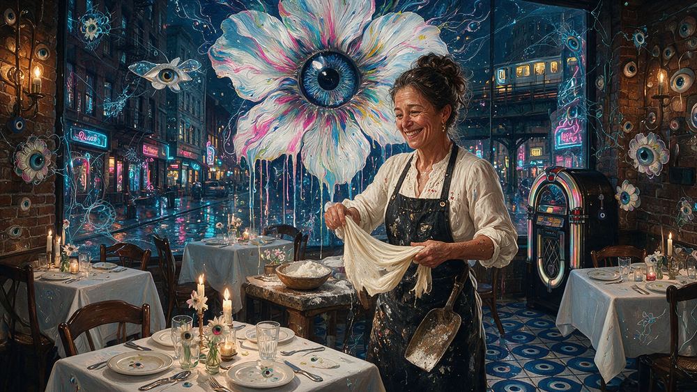 Deirdre Marchetti, a chef who stretches every round by hand in a candlelit Carroll Gardens room