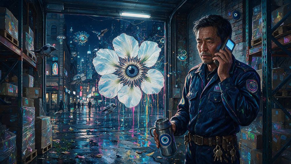 Dae-ho Nakamura, a night security guard doing a route he could walk asleep
