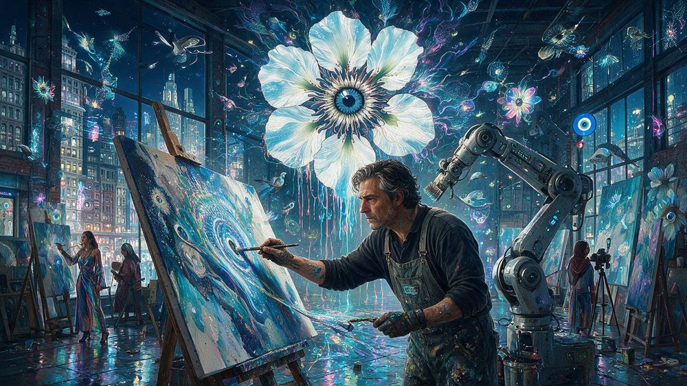 Andrei Moroianu, a man who leaves the robot's mistakes in the painting on purpose