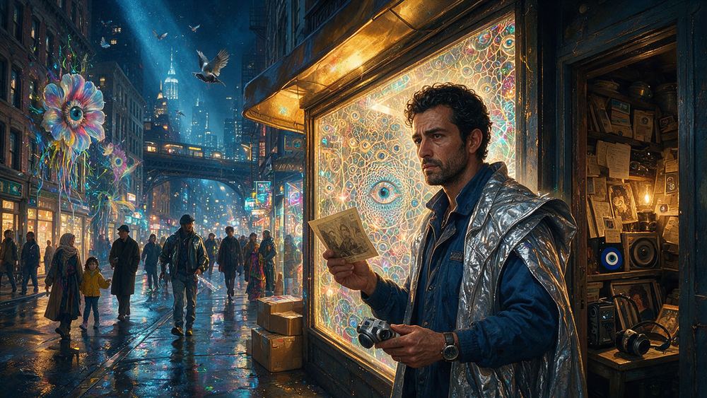 Fadi Ozturk, a man recording storefronts on their last day