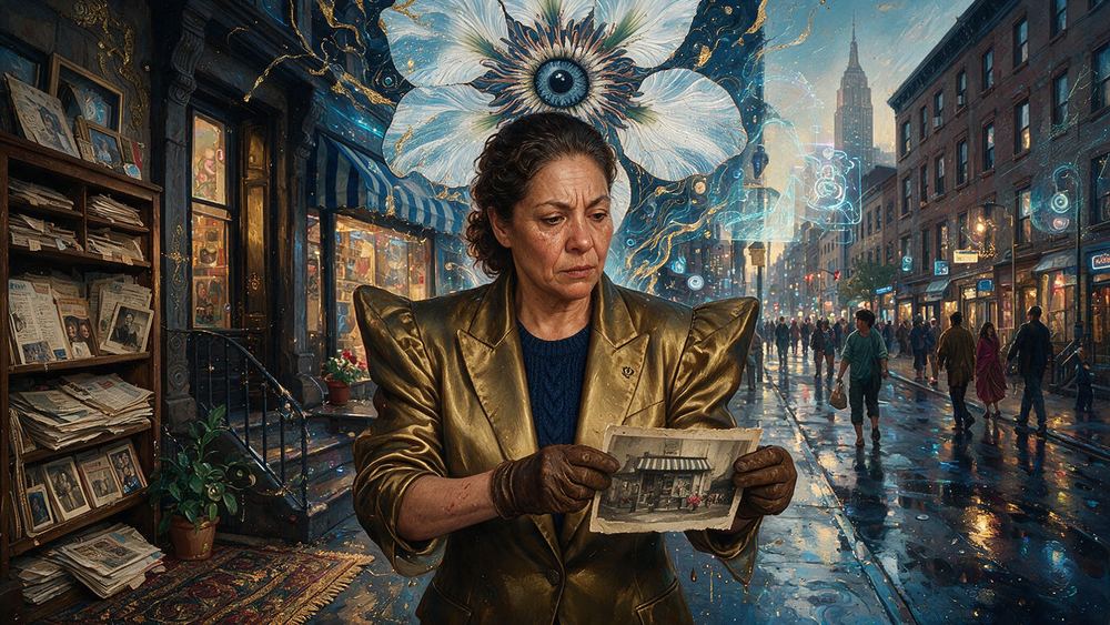 Dulce Bustamante, a woman who keeps the funeral programs of a whole congregation