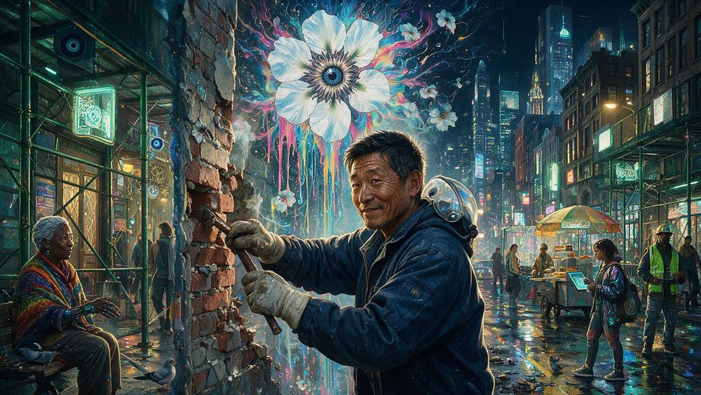 Norbu Tsering, a demolition worker taking apart what his father built