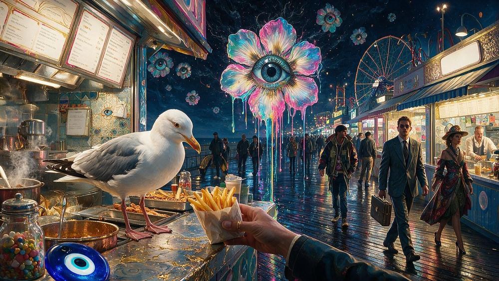 The Seagull Who Runs the Boardwalk