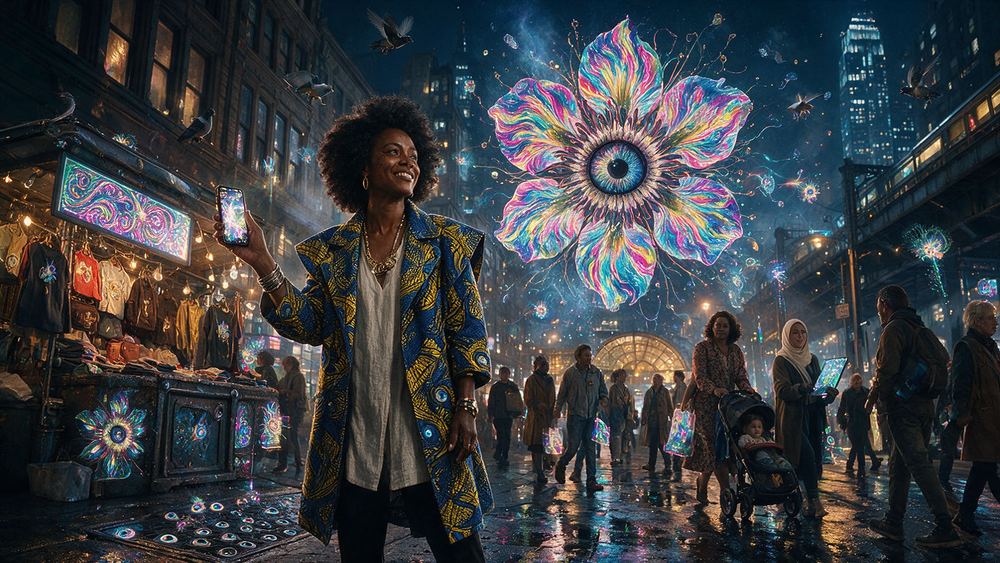 Adjoa Toure, an artist who ran the image through a free glitch tool and told everyone