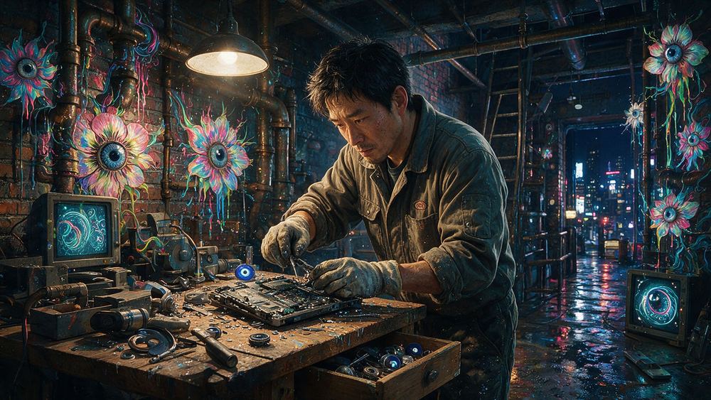 Shinji Matsuda, an electronics recycler pulling the good parts out