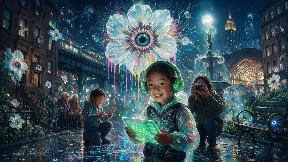 Yangzom Tsering, a kid who is the family's tech support and translator