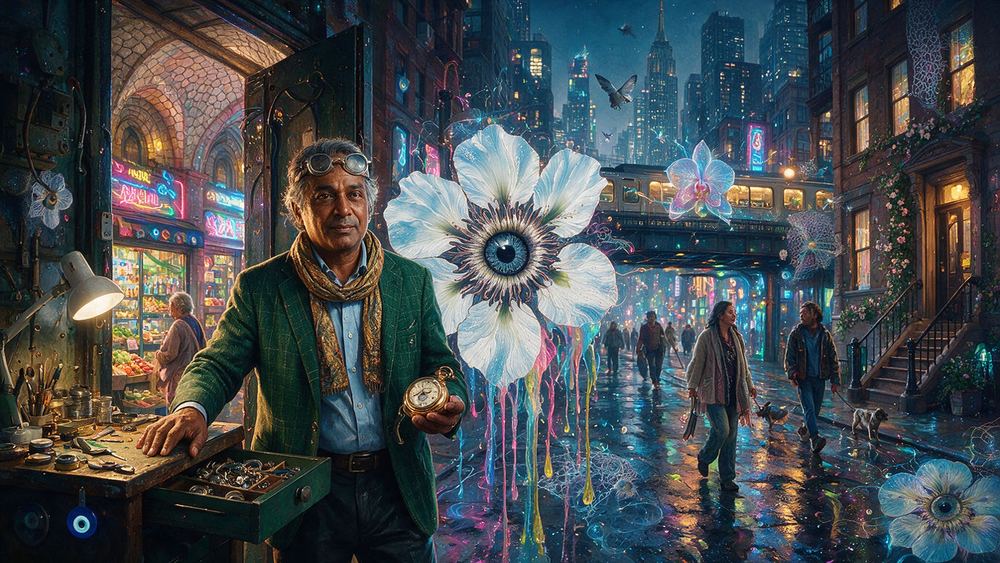Gopal Krishnamurthy, a watchmaker with a loupe and a drawer of springs