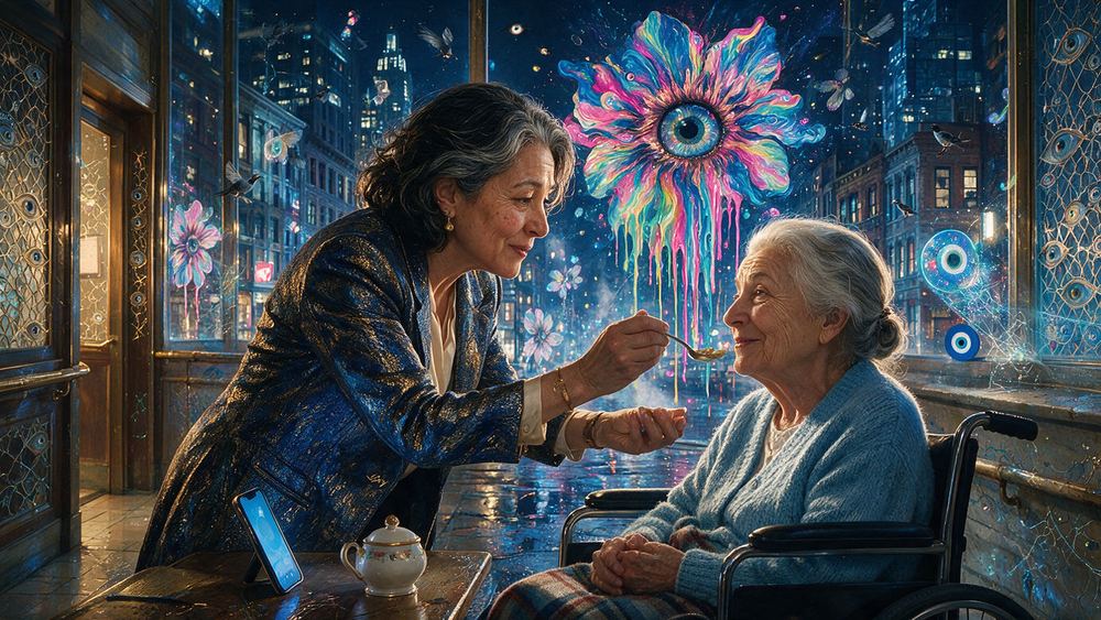 The Woman Whose Own Mother Is Cared For by a Stranger