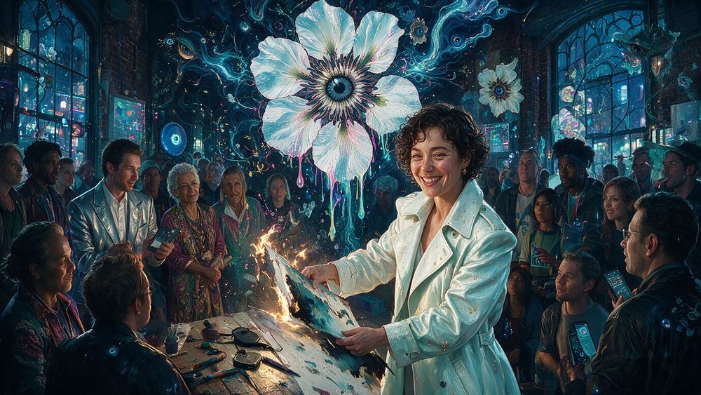 Odessa Ambroise, a woman who burns her own work to upgrade it rather than mint more